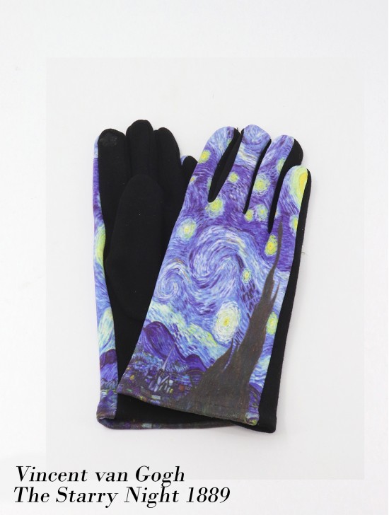 The Starry Night Oil Painting Touch Screen Glove